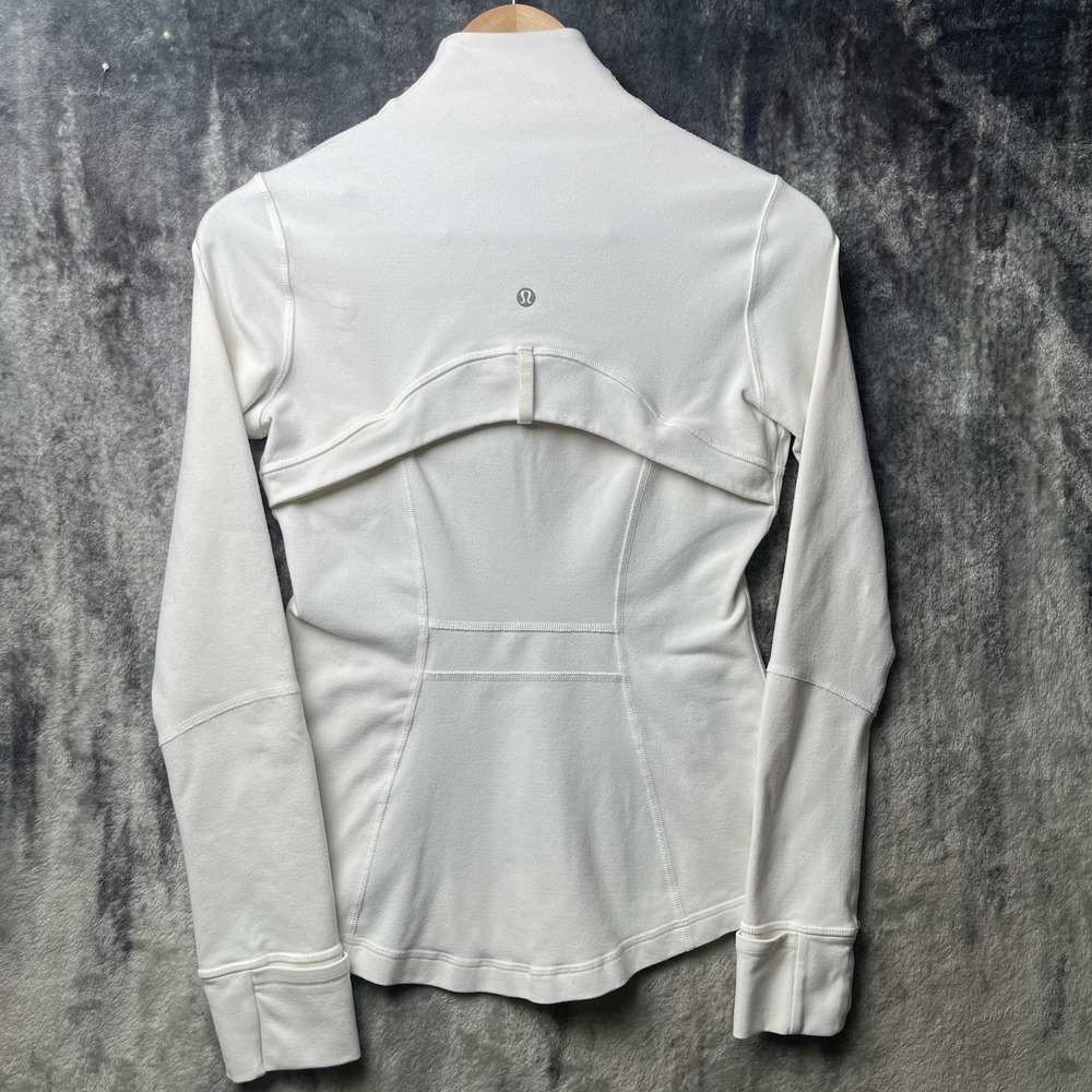 Lululemon Define Jacket White Full Zip Slim Fit Performance Athletic Size 6 - Picture 6 of 8